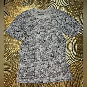 Kids True Religion Gray Text Print Tee
